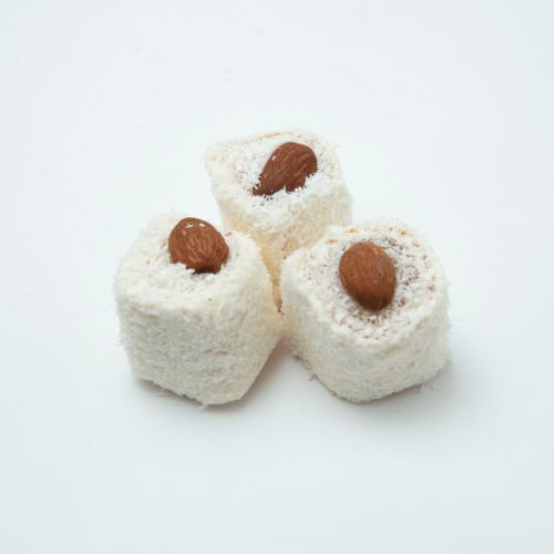 Turkish Delight Topped with Almonds